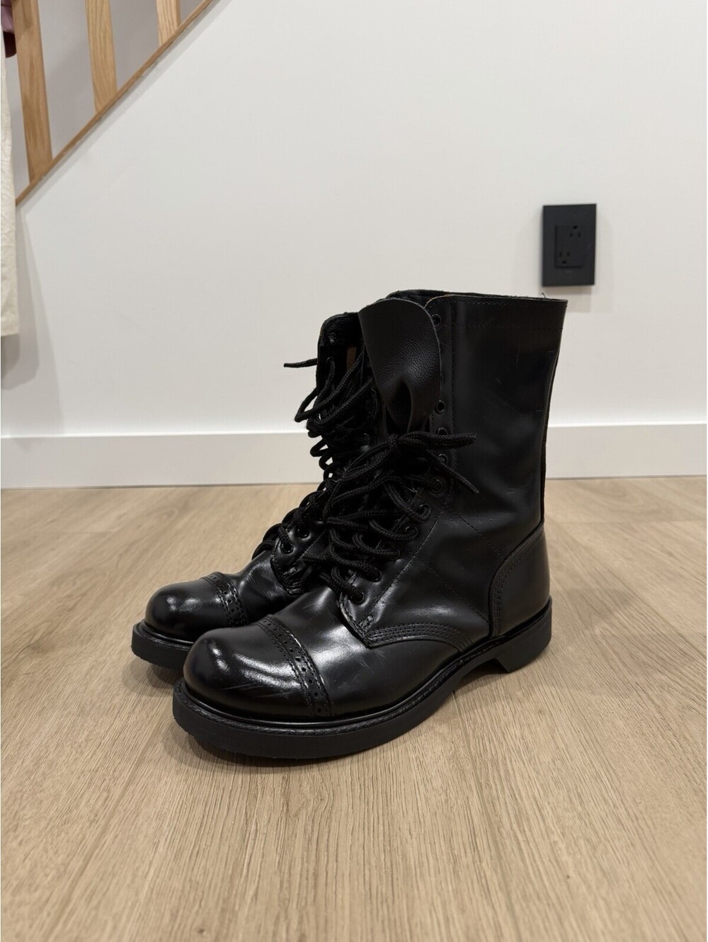 Corcoran 975 Jump Boots Men’s Black Leather Military Combat 8.5D Made in USA